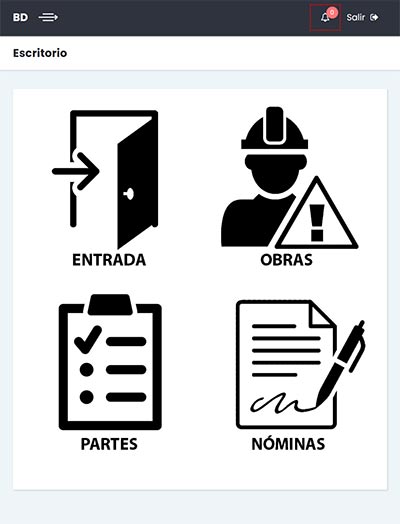 Intranet para control de partes diarios y firma de nóminas